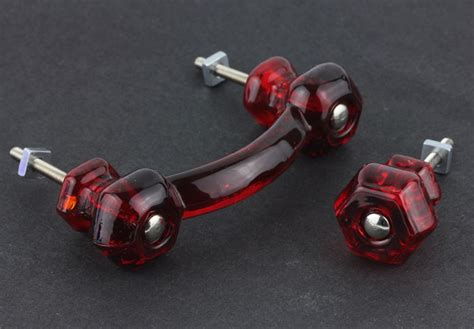 antique glass knob ruby red  lawless hardware