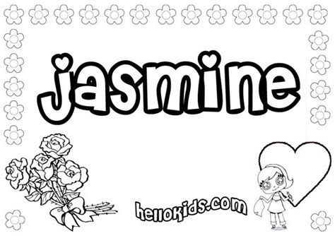 jasmine coloring pages hellokidscom