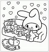 Coloring Pages Kuromi Sanrio Clipart Colouring Cute Library sketch template