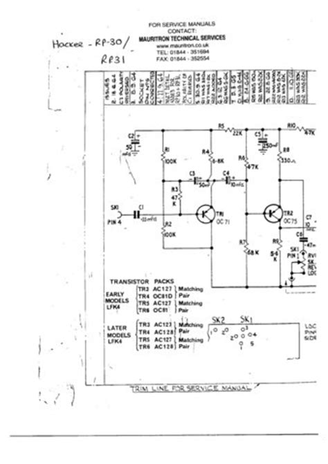 hacker rp rp  radio circuit diagram schematics set