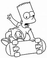 Coloring Simpsons Bart Simpson Pages Sheets Print Colouring Topcoloringpages sketch template