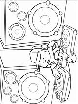 Coloring Pages Dj Dance Dancing Animated Anime Kleurplaten Gif Template Coloringpages1001 Gifs Do sketch template