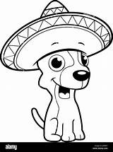 Sombrero Chihuahua Cartoon Alamy Happy sketch template