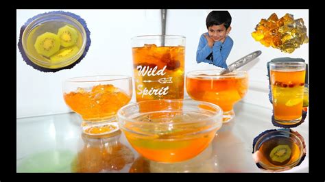 making jelly  home   ready mix jelly powder fun learning kids cooking fruit jelly