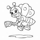 Coloring Bumble Sucker Bee Cute Pages Happy Years Getcolorings Getdrawings Smiling Two Colorings sketch template