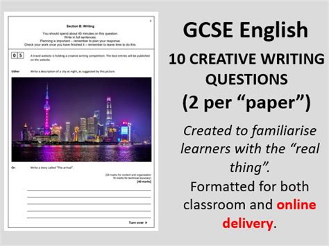 gcse english creative writing  papers suitable  classroom