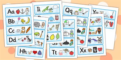 alphabet picture mnemonic cards alphabet picture cards