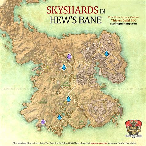 hews bane skyshards location map  elder scrolls  eso