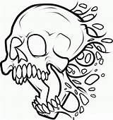 Coloring Skull Printable Pages Kids sketch template