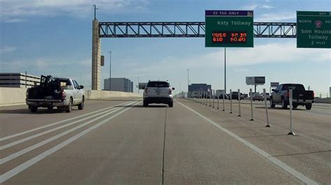 katy freeway interstate  exits    eastbound express lanes
