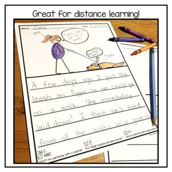 writing paper  distance learning   primary pal tpt