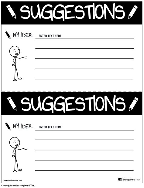 suggestion box card template