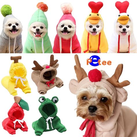 leuke fruit hond kleren warme winter hond hoodies jas fleece pet kleding voor kleine honden kat