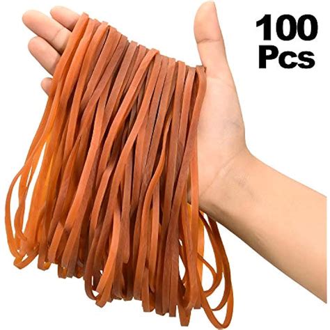 100 Pieces 8 Inch Extra Large Rubber Bands Elastic Trash Can Office