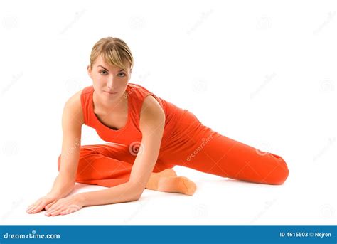 Woman Doing Yoga Exercise Stock Image Image Of Lifestyle 4615503