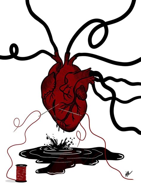 Broken Heart Art Broken Heart Drawings Anatomically Correct Heart
