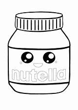 Nutella Squishy Colorier Coloring1 Chibi Moldes Fille sketch template