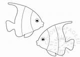 Fish Tropical Template Coloring sketch template