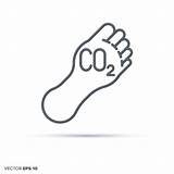 Carbon Footprint Vector Icon Illustrations Line Symbol Stock Climate Awareness Responsibilty Change sketch template