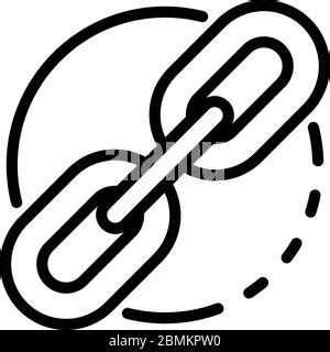 chain sign icon  transparent style link vector illustration