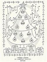 Patterns Primitive Stitchery Embroidery Christmas Epattern Doll Chestnutjunction Bows Trees Hungarian Chestnut Junction Learn Patchwork Choose Board Instructions sketch template