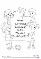 Colouring Cup Women England Womens Pages Supporters Colour sketch template