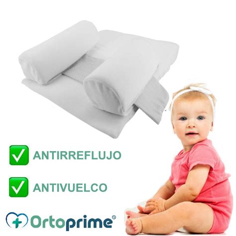 almohada de reflujo y antivuelco para bebés comodidad — ortoprime