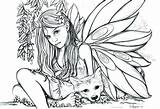 Pages Coloring Fairy Gothic Adults Getcolorings sketch template