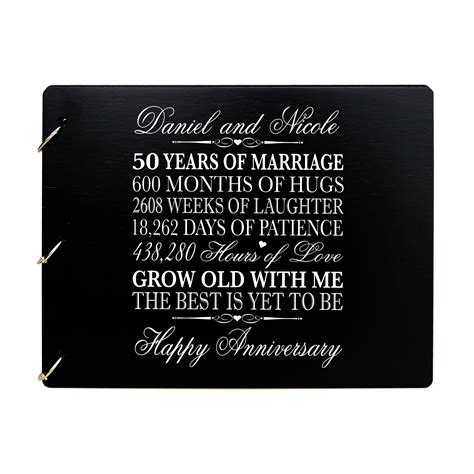 personalized  anniversary guest book design  guest book wedding anniversary keepsake