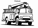 Coloring Fire Truck Printable Pages Kids Popular sketch template