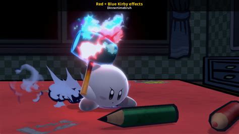 red blue kirby effects super smash bros ultimate mods