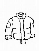 Winter Coat Coloring Clothes Clipart Kids Pages Line Draw Clip Coats Jacket Printable Cliparts Drawing Colouring Hat Color Cold Library sketch template