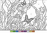 Number Coloring Color Flower Garden Pages Spring Printable Template Supercoloring Worksheets Categories Templates Drawing Dot sketch template