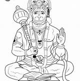 Hinduism Vishnu sketch template