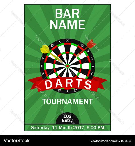darts tournament poster royalty  vector image