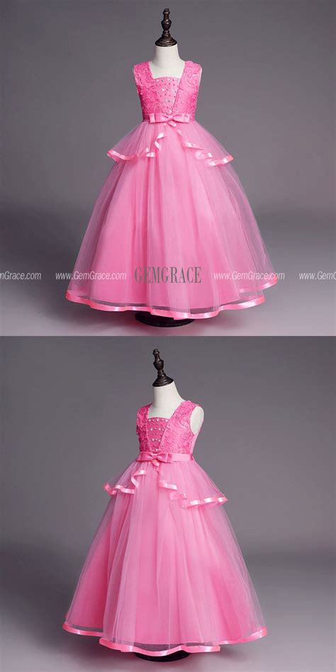 [ 39 90] 39 9 Princess Pastel Pink Long Flower Girl Dress 2019 For