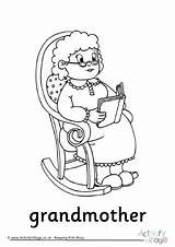 Grandmother Pages Coloring Getdrawings Colouring sketch template