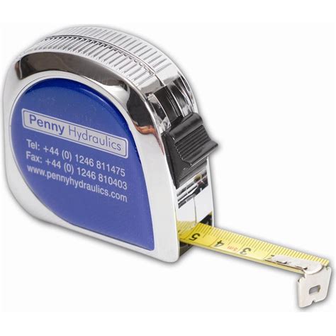 branded promotional chrome tape measure action promote