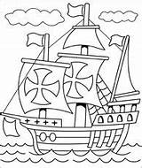 Mayflower Coloring Pages Thanksgiving Printable Ship Boot Bubakids Kids sketch template