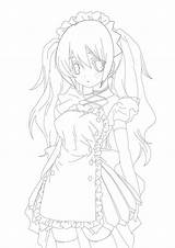 Draw Artsy Humanoid Sparad Maids sketch template