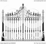 Gate Iron Wrought Clipart Ornate Royalty Illustration Frisko Rf Clip 2021 Clipground Gates sketch template