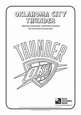 Coloring Nba Pages Basketball Thunder Teams Logos City Cool Oklahoma Logo Clubs Team Sports Printable Print Activities Conference Western Utah sketch template