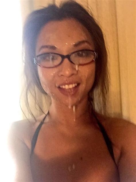 girlfriend selfie after a nice healthy and creamy semen facial facials art beautiful