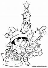 Coloring Christmas Dora Pages Explorer Print Printable Merry Noel Santa Kids Coloriage Getcolorings Library Clipart Star Patrick Tree Comments sketch template