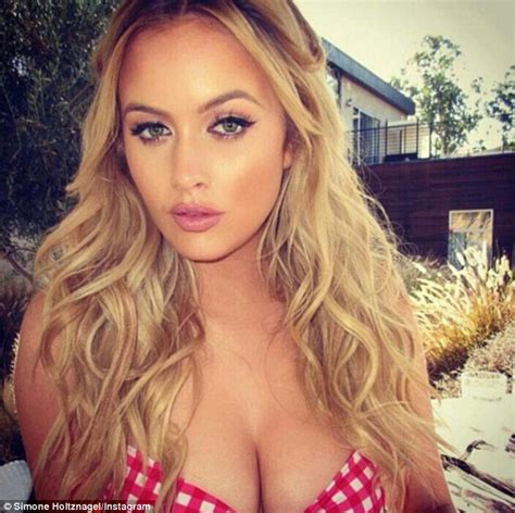 simone holtznagel shares sexy instagram of cleavage in bra