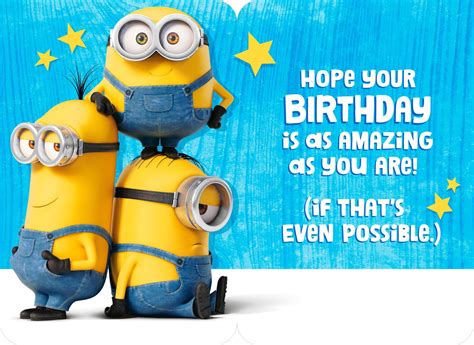 mind blowing minions birthday card  stickers greeting cards