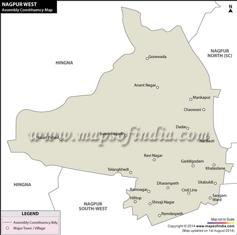nagpur west assembly vidhan sabha constituency map and