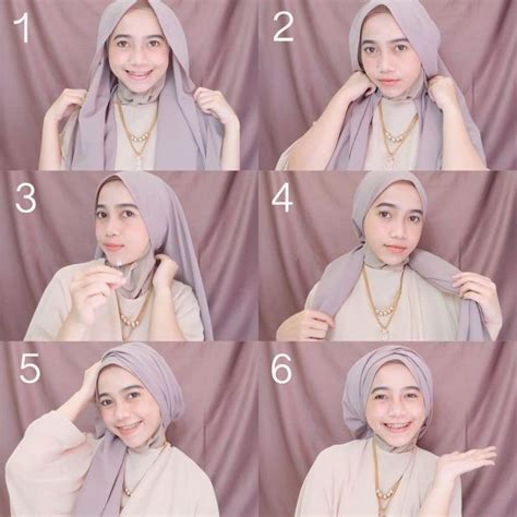 tutorial hijab pashmina menutup dada  wisuda