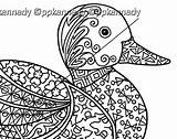 Zentangle Duck Coloring Emoji Seleccionar Tablero sketch template
