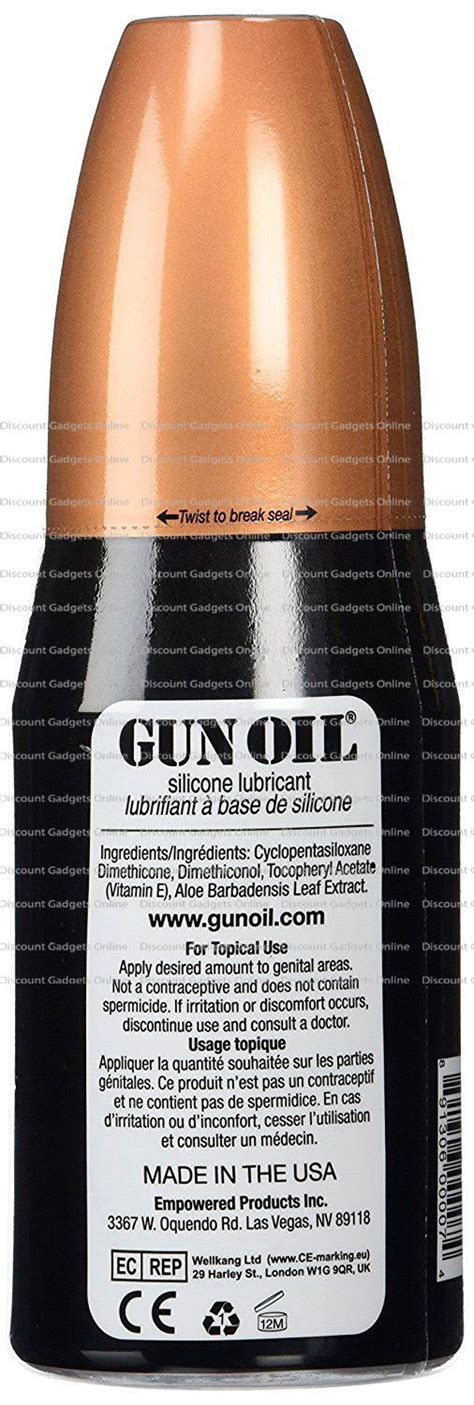 gun oil silicone based lube premium sex lubricant vitamin